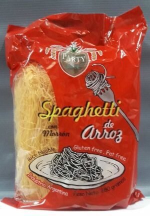 FIDEOS SPAGHETTI GRUESO DE ARROZ MORRÓN  PARTY BECK 280 GRS.