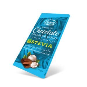 BARRA DE CHOCOLATE LECHE DE COCO CON STEVIA
