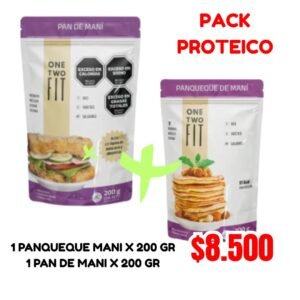 PACK PROTEICO : 1 PANQUEQUE MANI X 200 GR  1 PAN DE MANI X 200 GR