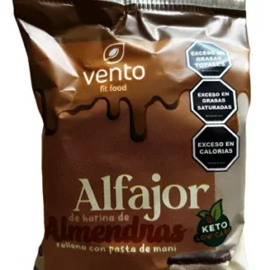 ALFAJOR DE HARINA DE ALMENDRAS RELLENO CON PASTA DE MANI KETO VENTO FIT