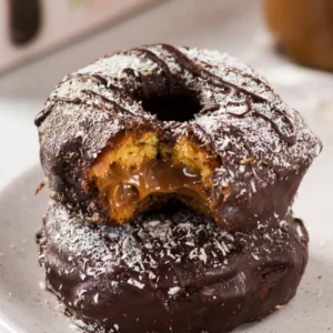 DONAS DE ALMENDRAS CON RELLENO DE DULCE DE LECHE SIN AZUCAR -  CHOCOLATE SEMIAMARGO X 2U VENTOFIT